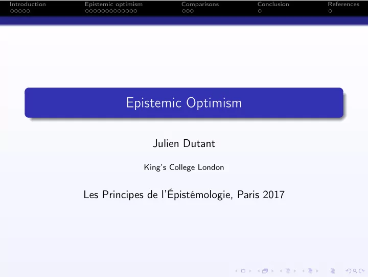 epistemic optimism