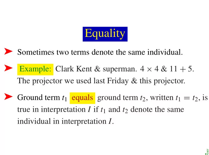 equality