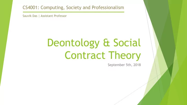 deontology social contract theory