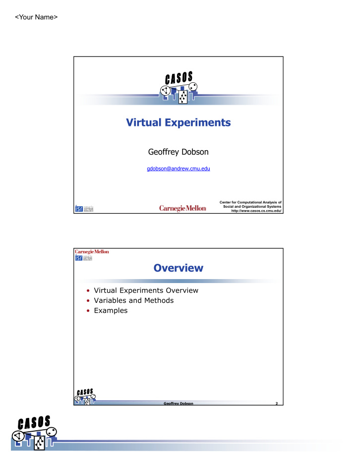 virtual experiments