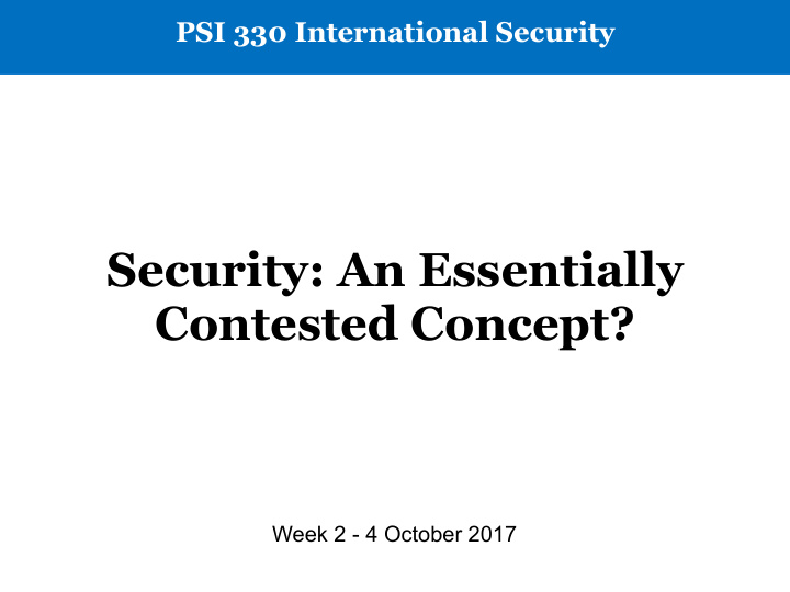 security an essentially contested concept