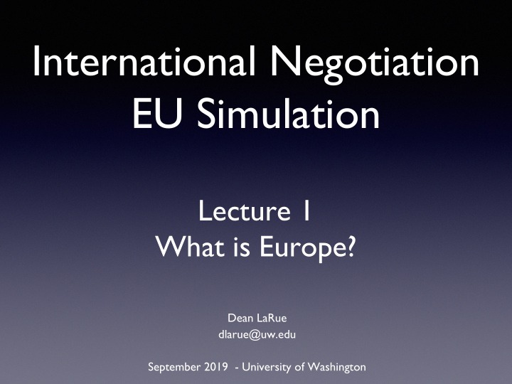 international negotiation eu simulation