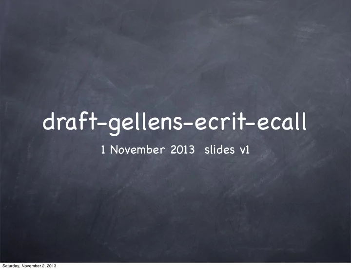 draft gellens ecrit ecall