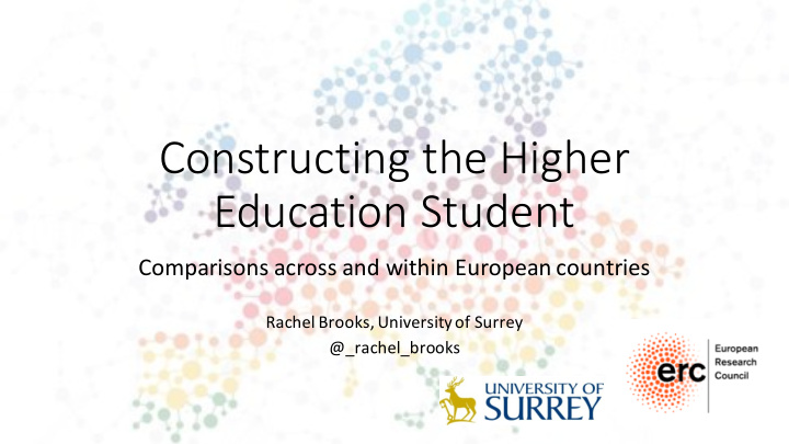 constructing the higher education student
