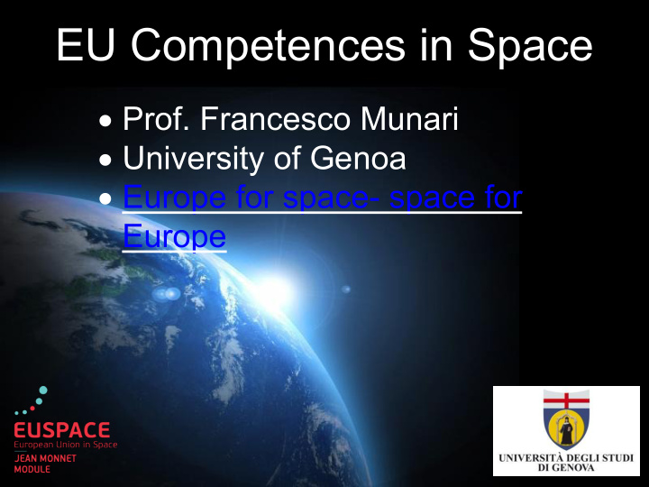 eu competences in space
