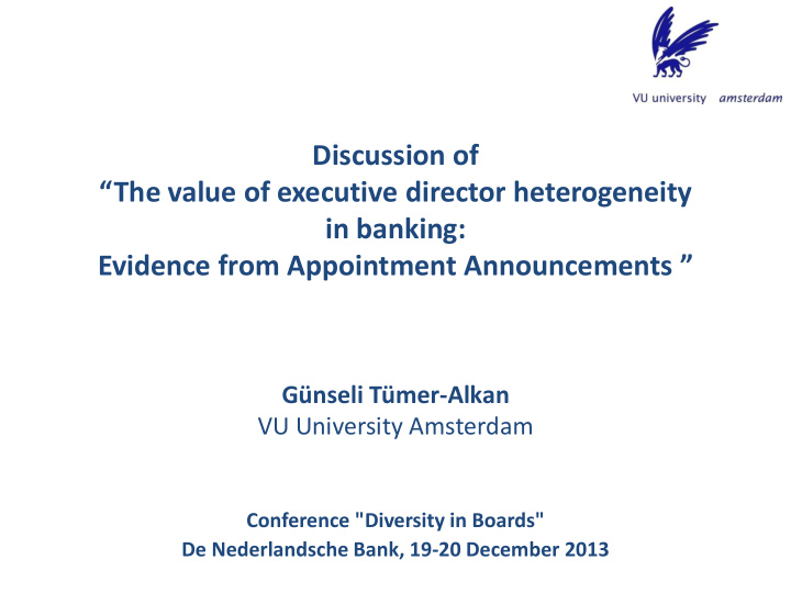 the value of executive director heterogeneity