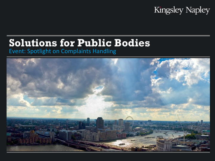 solutions for public bodies