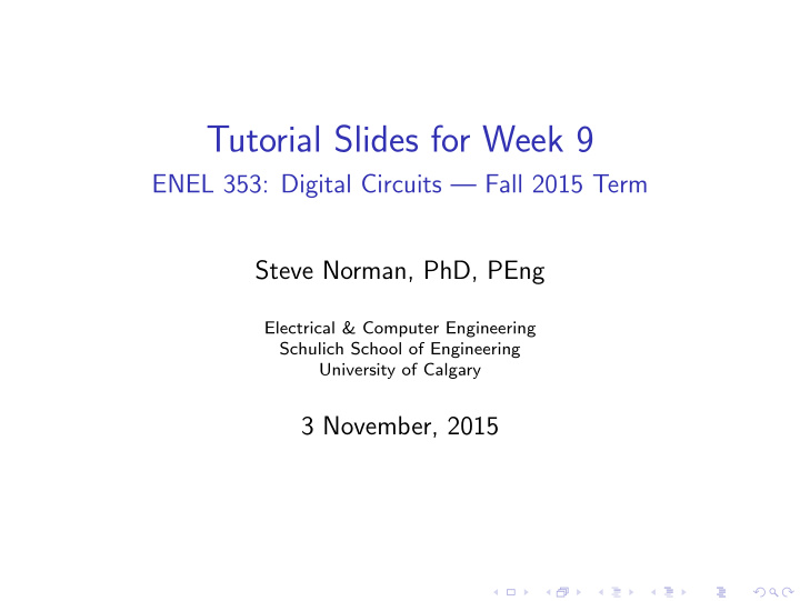 tutorial slides for week 9
