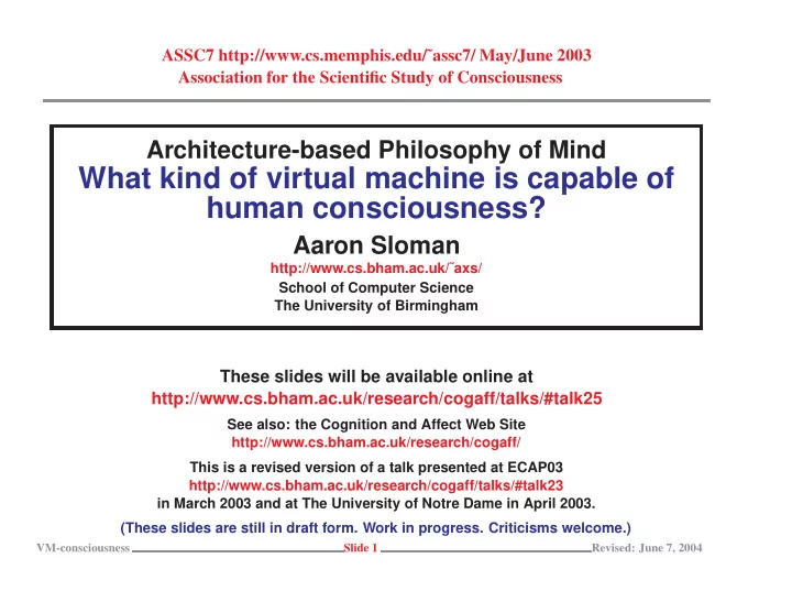 what kind of virtual machine is capable of human