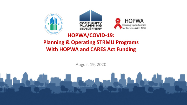 hopwa covid 19 planning operating strmu programs with