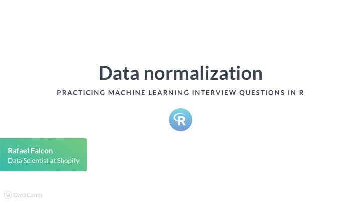 data normalization