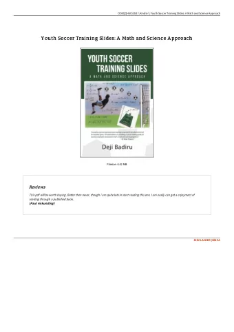 Y outh Soccer Training Slides: A Math and Science Approach  Y outh Soccer Training Slides: A Math