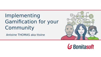 Implementing  Gamifjcation for your  Community  Antoine THOMAS aka ttoine  gamification in sports