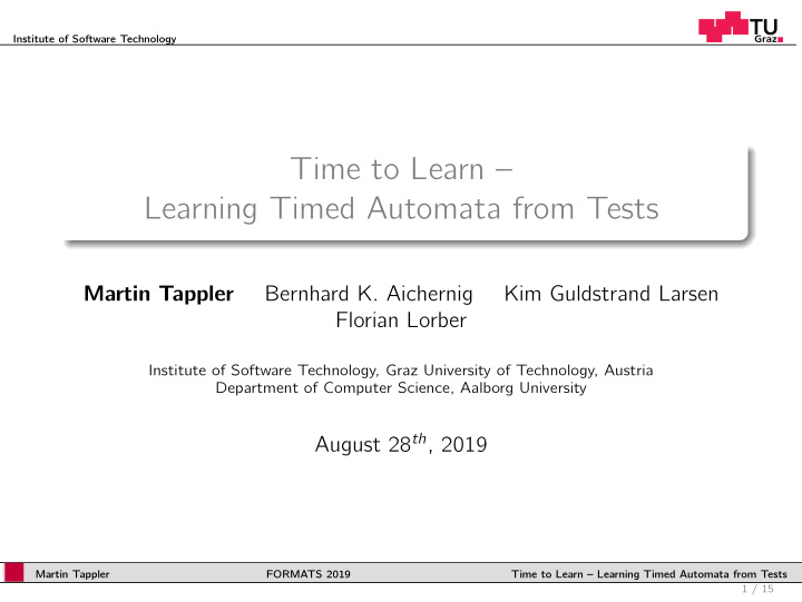 time to learn learning timed automata from tests