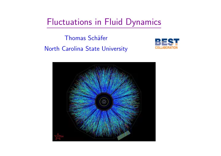 fluctuations in fluid dynamics