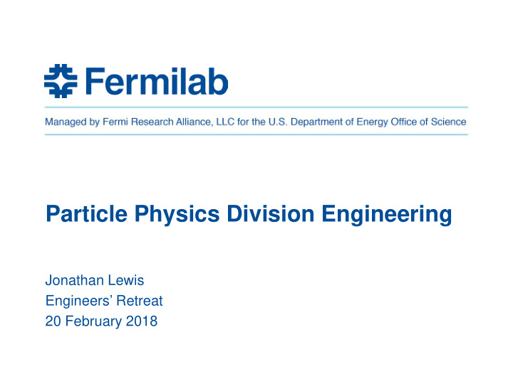 particle physics division engineering