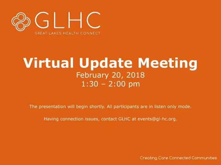 virtual update meeting