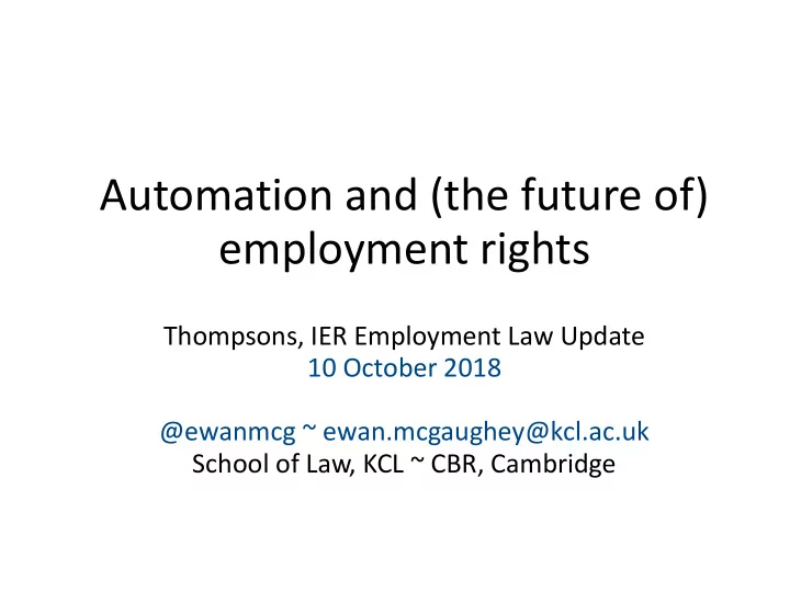 employment rights