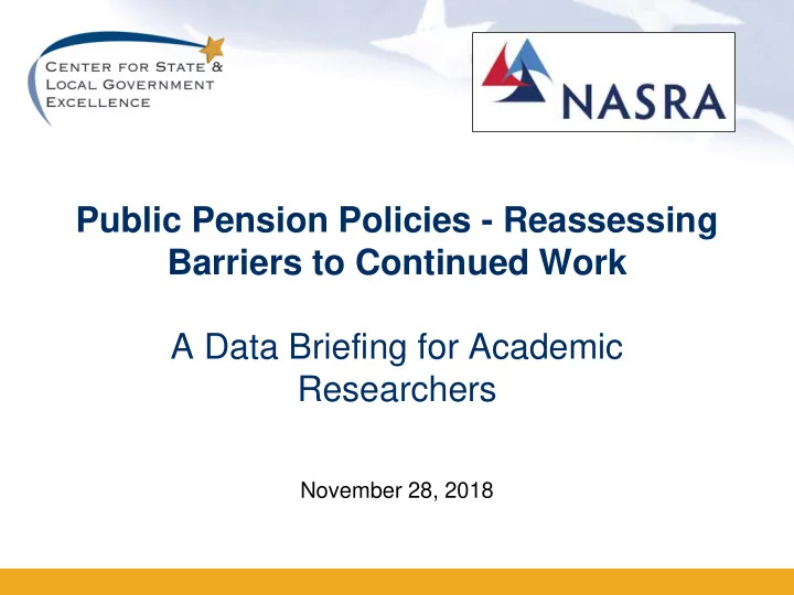 public pension policies reassessing barriers to continued