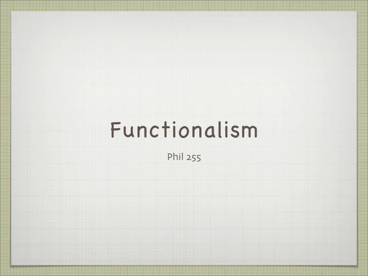 functionalism