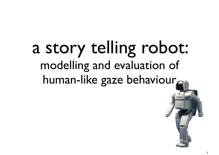 a story telling robot