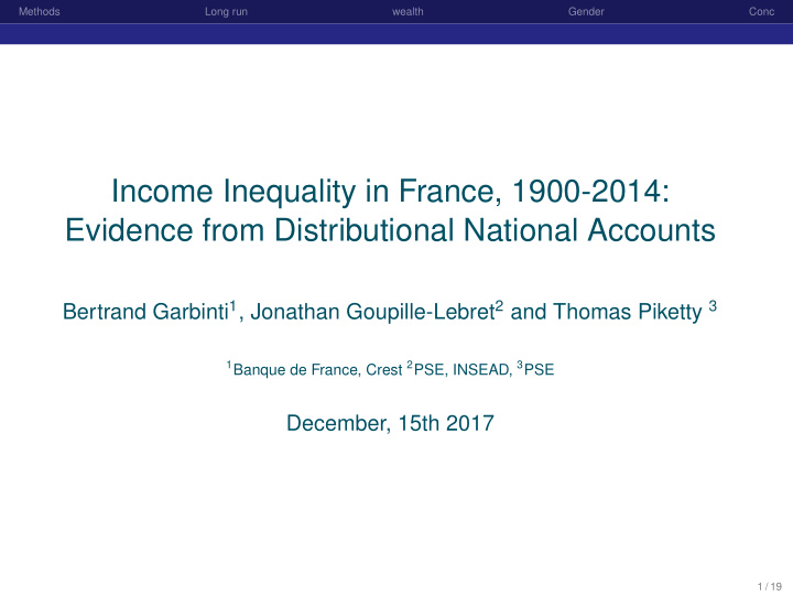 income inequality in france 1900 2014 evidence from