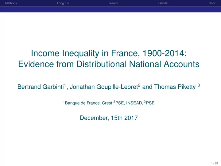 income inequality in france 1900 2014 evidence from