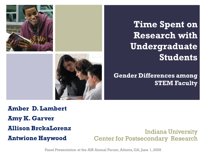 time spent on research with undergraduate students