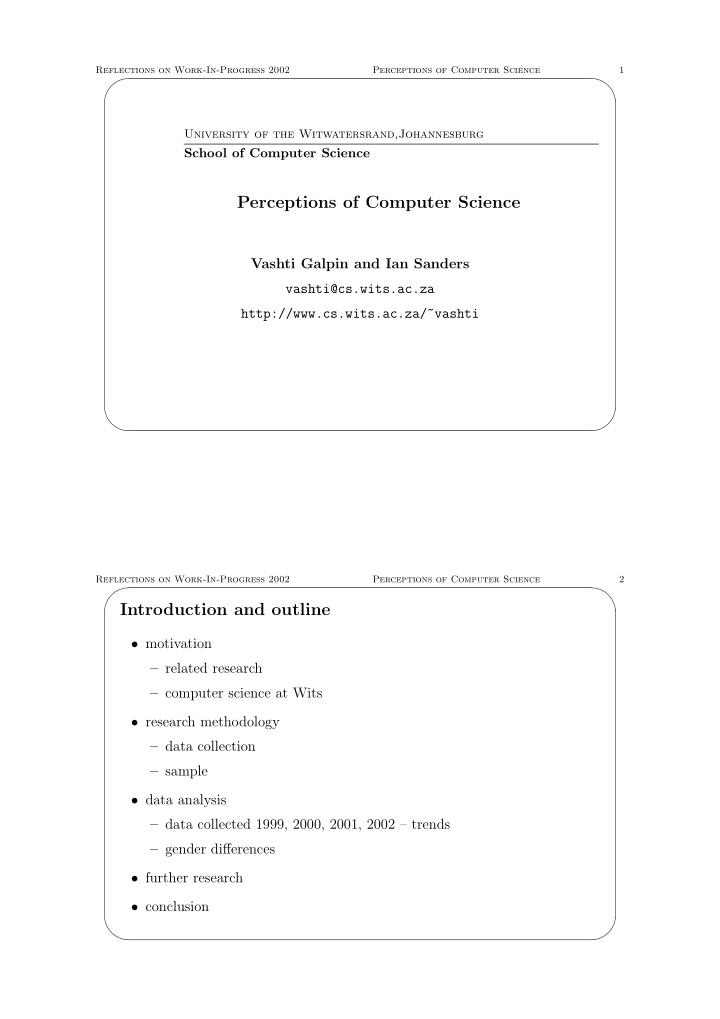 perceptions of computer science