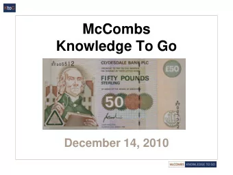 McCombs  Knowledge To Go  December 14, 2010  Business as Sport  by Professor Eli Cox  Webinar