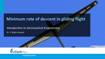 Minimum  rate  of  descent  in  gliding  flight    Introduc)on  to