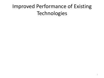 Improved Performance of Existing  Technologies  1  Improved Performance  Pinholes of 1 mm (0.04