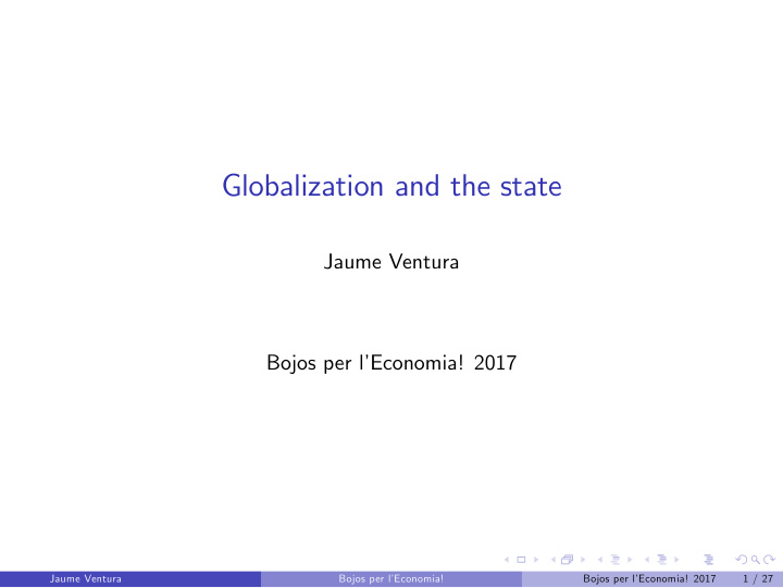 globalization and the state