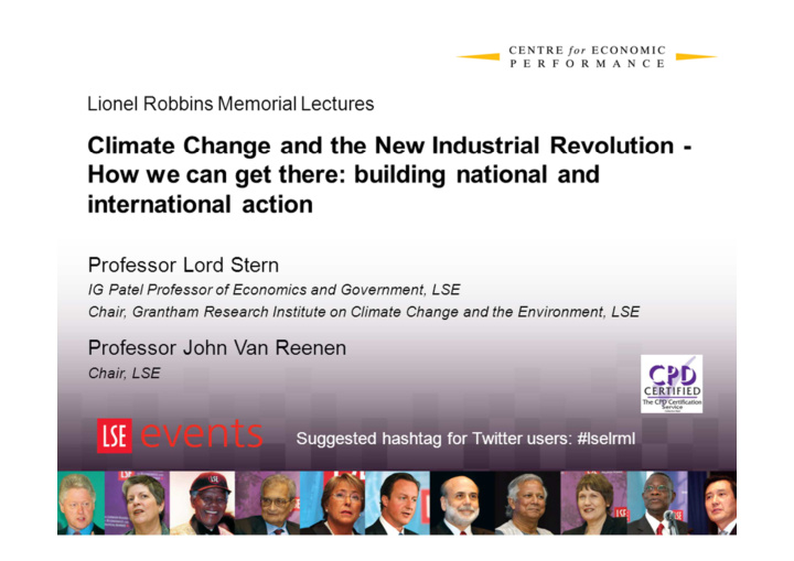 climate change and the new industrial revolution how we