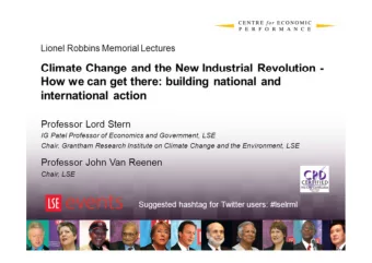 Climate Change and the New Industrial Revolution -  How we can get there: building national and