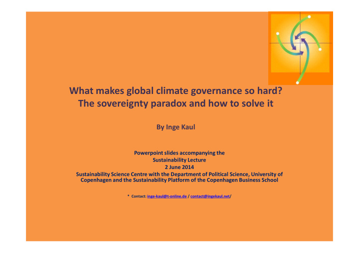 what makes global climate governance so hard the