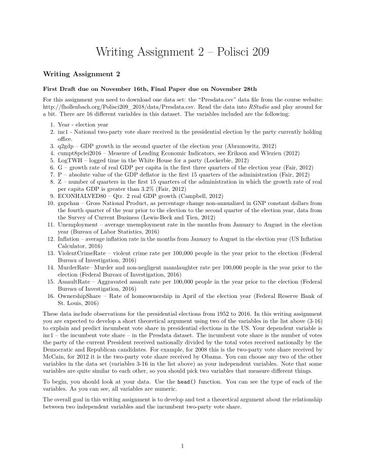 writing assignment 2 polisci 209