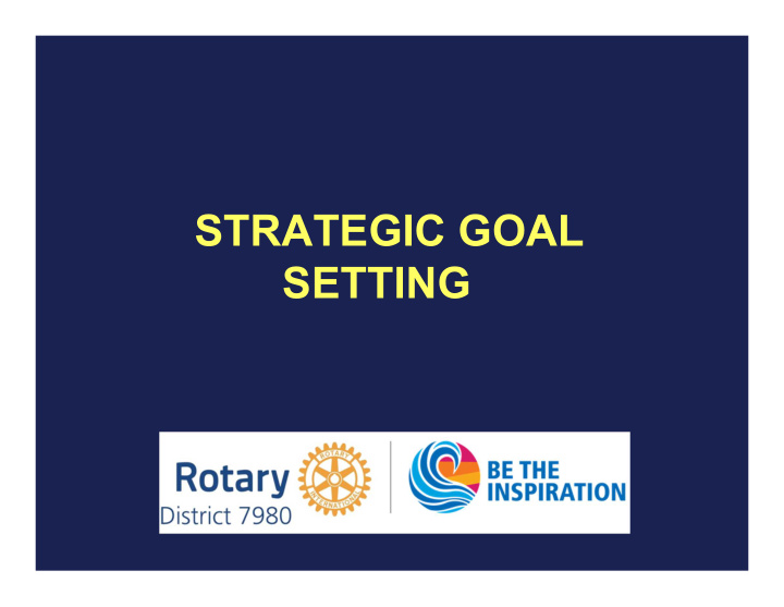 strategic goal setting what is a vision statement