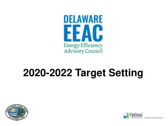 2020-2022 Target Setting  2016/17-2019 Electric Goals  Delaware Electric Savings (MWh)  200,000