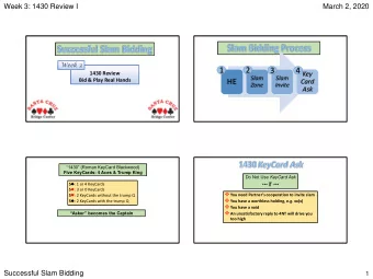 2  3  4  1430 Review  Key  Slam  Slam  Bid &amp; Play Real Hands  HE  Card  Zone  Invite  Ask