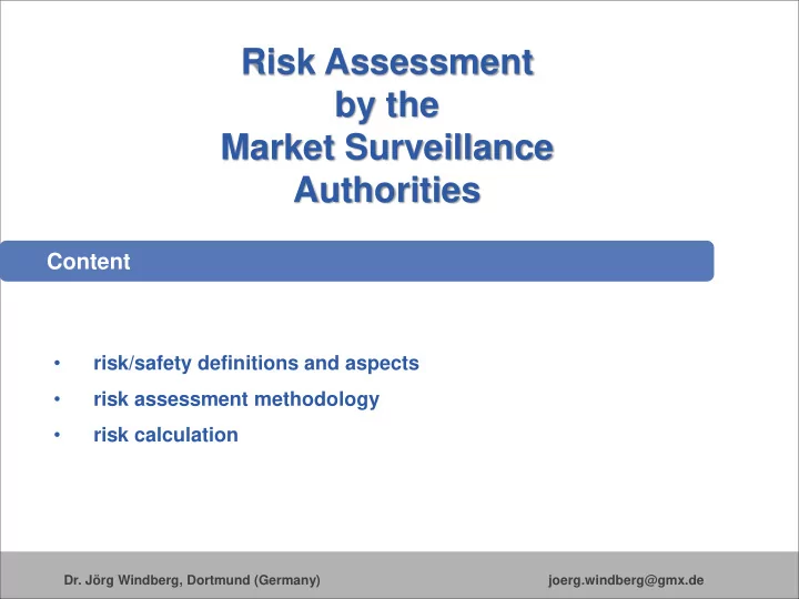 risk assessment
