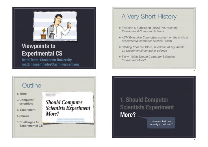 a very short history