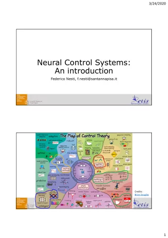 Neural Control Systems:  An introduction  Federico Nesti, f.nesti@santannapisa.it  Federico Nesti,