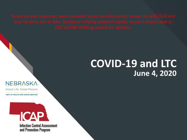 covid 19 and ltc
