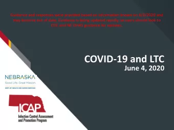 COVID-19 and LTC  June 4, 2020  Questions and Answer Session  Use the QA box in the webinar