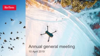 Annual general meeting  10 April 2019  Simon Thompson  Chairman  Sustainable energy  Board of