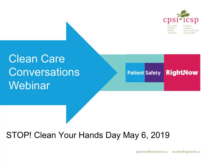 clean care conversations webinar