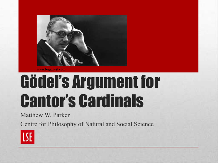 g del s argument for cantor s cardinals