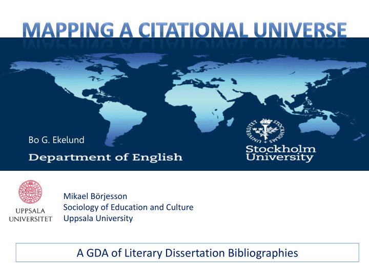 a gda of literary dissertation bibliographies
