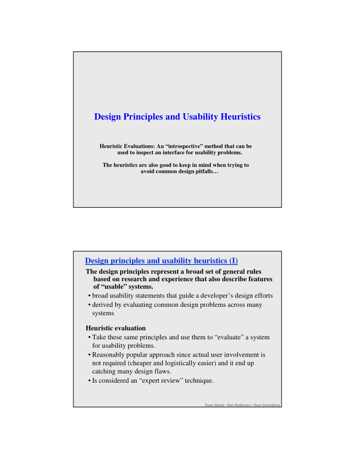 design principles and usability heuristics